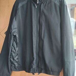 Reaction Kenneth Cole Black Windbreaker Jacket